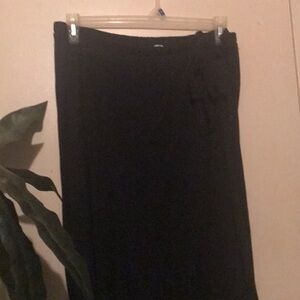 M Fasis brand black tulip hemmed skirt with faux tie.. very pretty..